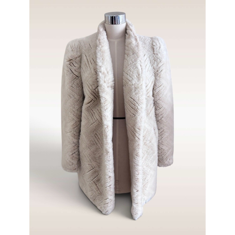 Vintage 1980 Jacques Saint Laurent for Genelle Faux Fur Coat Women's Jacket